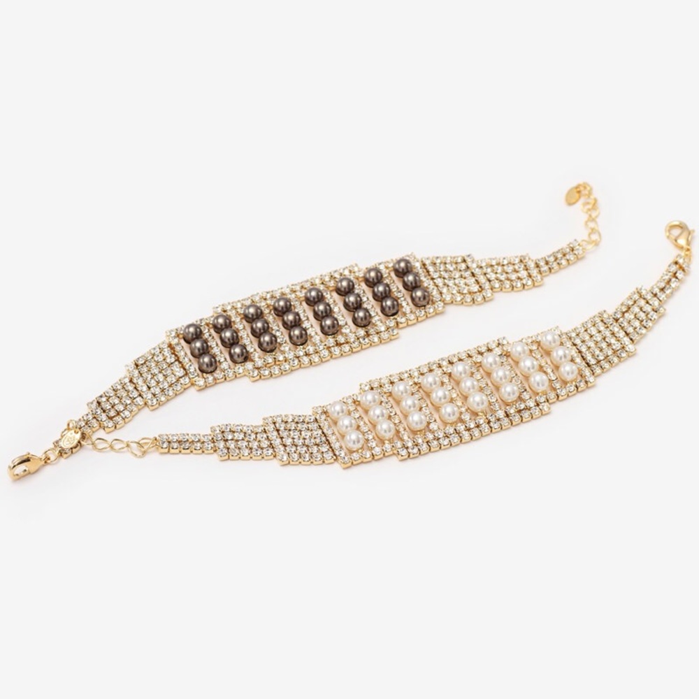 Swarovski Crystals The Neena Chocolate Pearl Bracelet - Picture 4 of 4